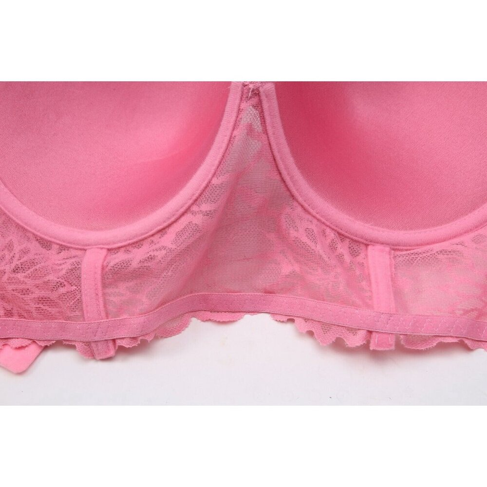 Daisy Fuentes Laced Bra Under wire Pink Womens Sz 38DD - Picture 8 of 12